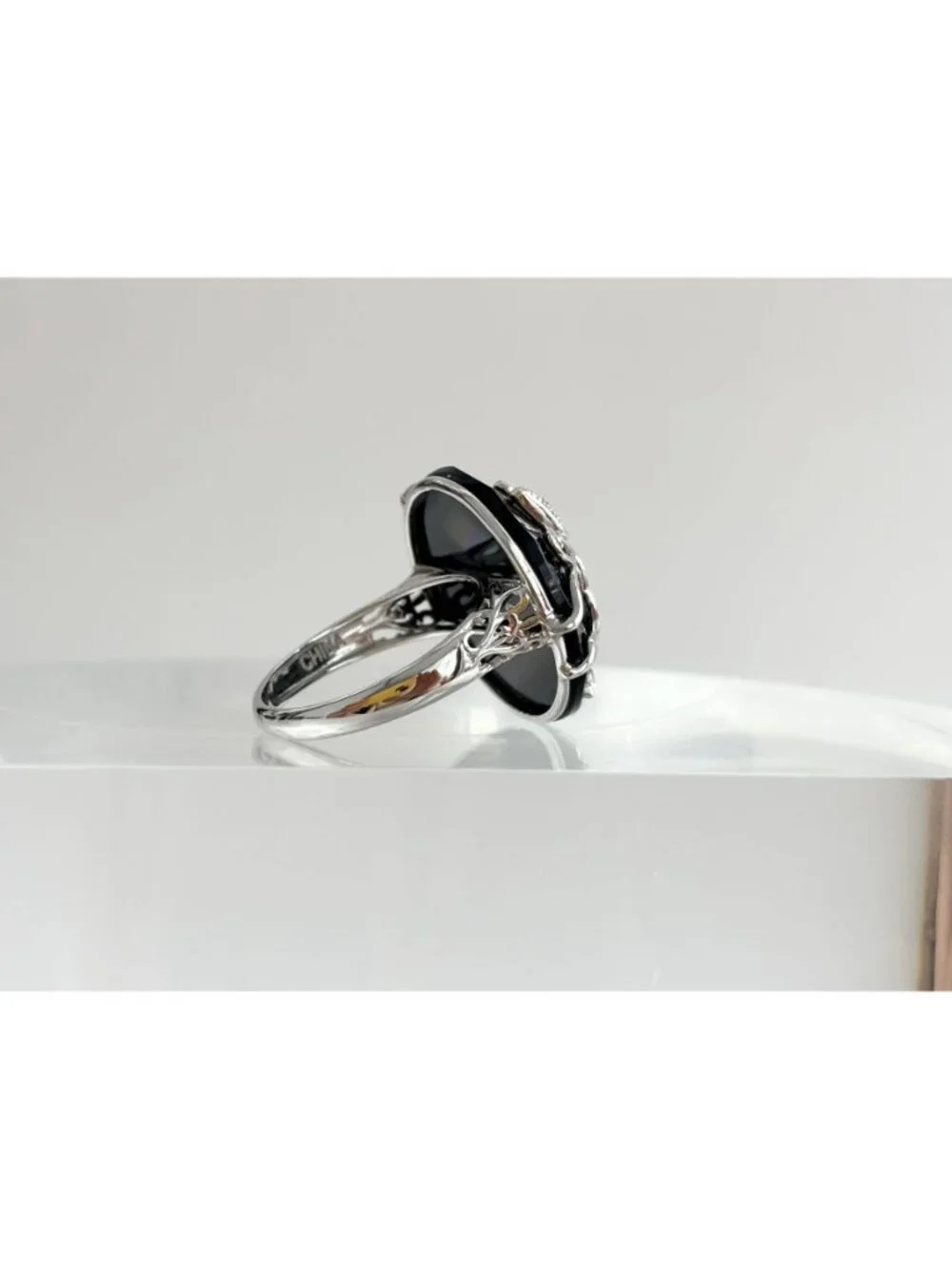 Retired QVC Affinity Diamond 1/10 ct Butterfly Sterling 925 Vintage Ring - sz 9
